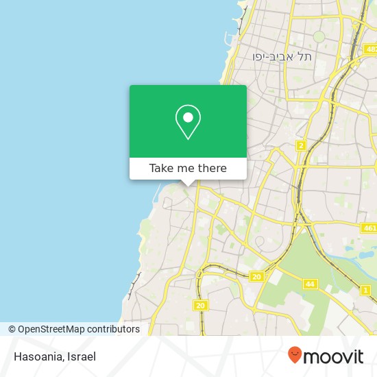 Карта Hasoania, רבי פנחס בן יאיר צפון יפו, תל אביב-יפו, 68026