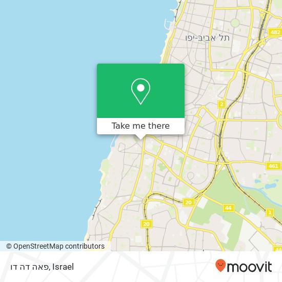 Карта פאה דה דו, אלעזר בן יוסי תל אביב-יפו, תל אביב, 68023