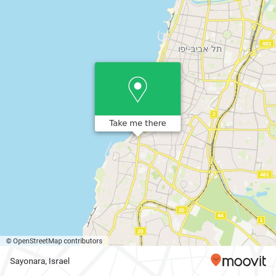 Карта Sayonara, רזיאל צפון יפו, תל אביב-יפו, 68120