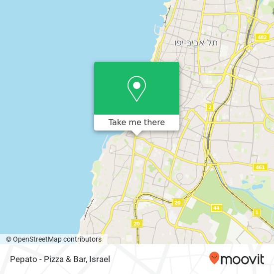 Карта Pepato - Pizza & Bar, דרך שלמה 3 צפון יפו, תל אביב-יפו, 68111