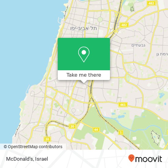 Карта McDonald's, לוינסקי תל אביב-יפו, תל אביב, 66052
