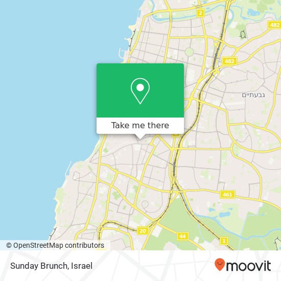 Sunday Brunch, אלנבי לב תל אביב, תל אביב-יפו, 67132 map
