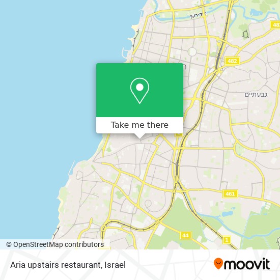 Aria upstairs restaurant map