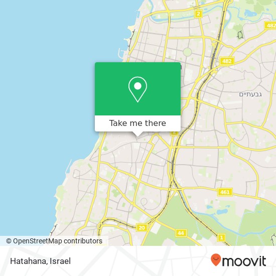 Карта Hatahana, יהודה הלוי 43 לב תל אביב, תל אביב-יפו, 67132