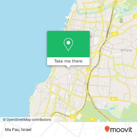 Карта Ma Pau, נחלת בנימין לב תל אביב, תל אביב-יפו, 67132