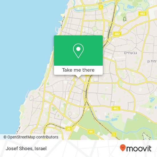 Карта Josef Shoes, סלומון תל אביב-יפו, תל אביב, 66023