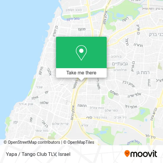 Карта Yapa / Tango Club TLV