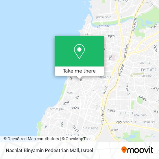 Карта Nachlat Binyamin Pedestrian Mall