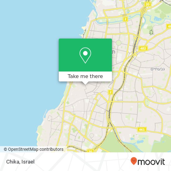 Карта Chika, אלנבי תל אביב-יפו, תל אביב, 67132