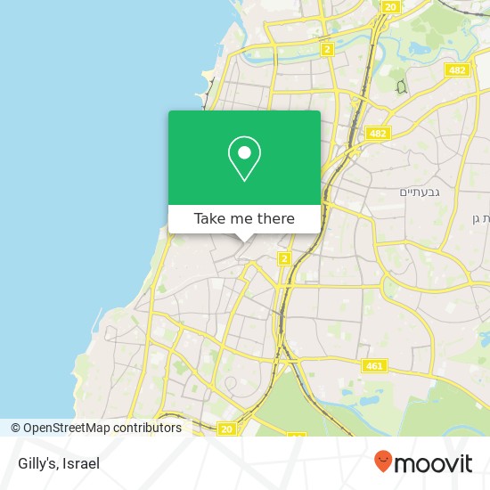 Gilly's, מזא"ה לב תל אביב, תל אביב-יפו, 67132 map