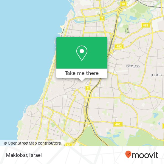 Карта Maklobar, לינקולן 11 לב תל אביב, תל אביב-יפו, 67132