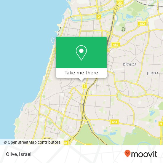 Карта Olive, קרליבך תל אביב-יפו, תל אביב, 60000