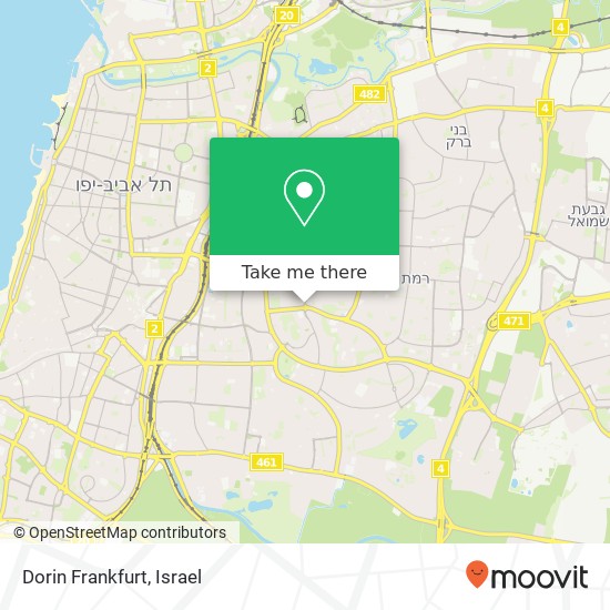 Карта Dorin Frankfurt, ויצמן גבעתיים, תל אביב, 53480