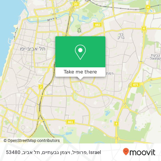 פרופיל, ויצמן גבעתיים, תל אביב, 53480 map