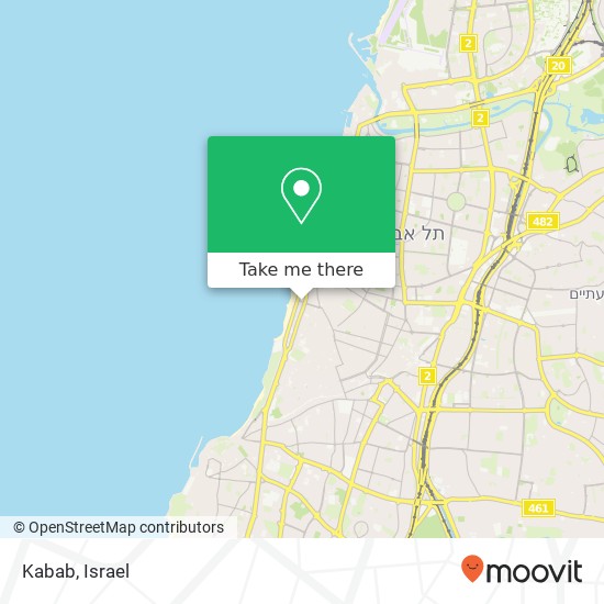 Карта Kabab, אלנבי תל אביב-יפו, תל אביב, 63301