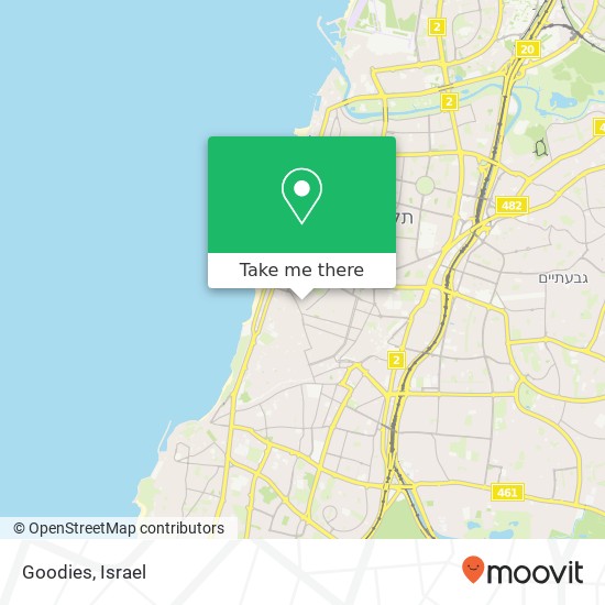 Goodies, טשרניחובסקי לב תל אביב, תל אביב-יפו, 67132 map