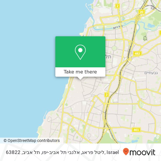 Карта ליטל פראג, אלנבי תל אביב-יפו, תל אביב, 63822