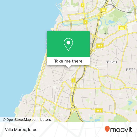 Карта Villa Maroc, יהודה הלוי תל אביב-יפו, תל אביב, 65276