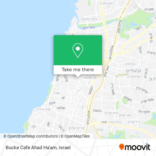 Карта Bucke Cafe Ahad Ha'am