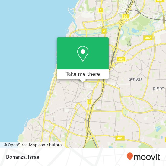 Карта Bonanza, אבן גבירול 17 הצפון הישן-האזור הדרומי, תל אביב-יפו, 64077