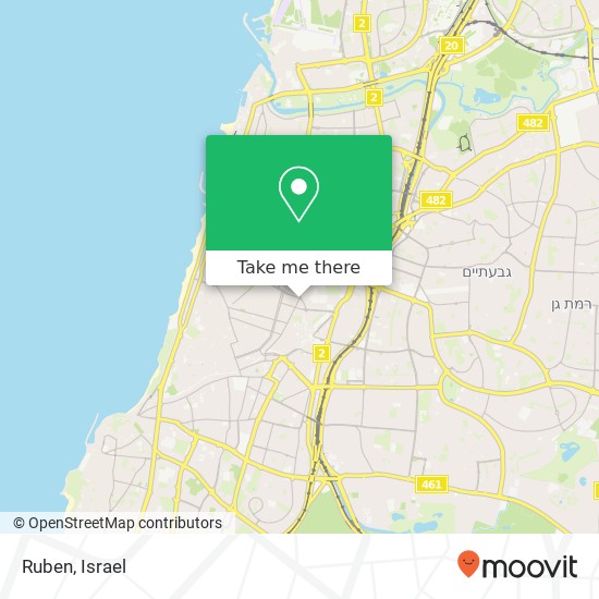 Карта Ruben, יהודה הלוי תל אביב-יפו, תל אביב, 65276
