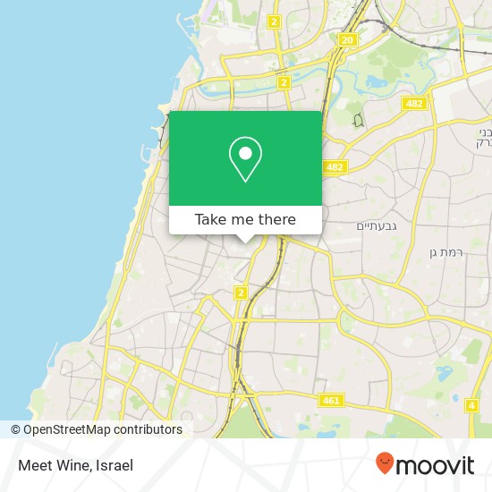 Карта Meet Wine, אלוף קלמן מגן גני שרונה, תל אביב-יפו, 60000