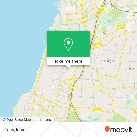 Карта Taps, הארבעה 2 תל אביב-יפו, תל אביב, 60000