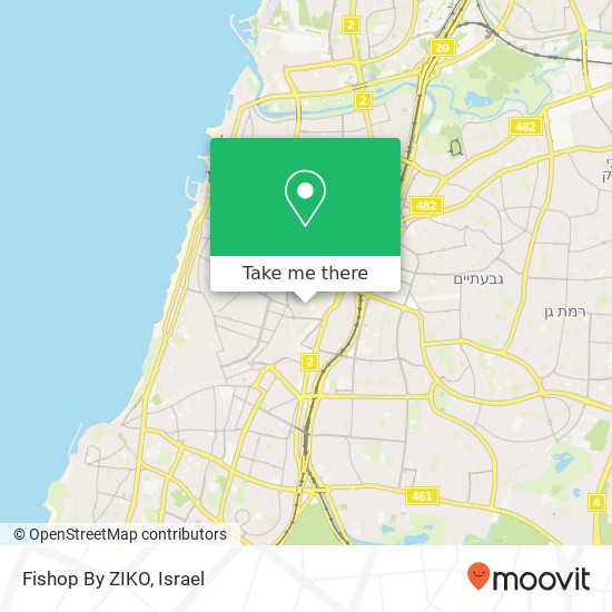 Карта Fishop By ZIKO, לאונרדו דה וינצ'י גני שרונה, תל אביב-יפו, 60000