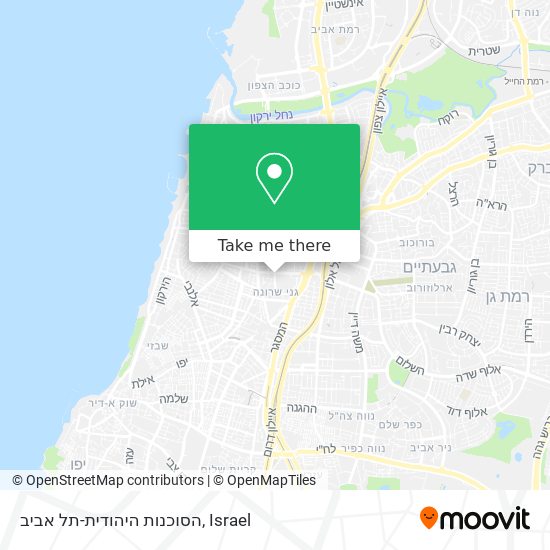 Карта הסוכנות היהודית-תל אביב