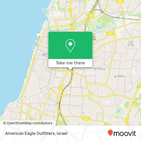 American Eagle Outfitters, מונטיפיורי, תל אביב-יפו, 60000 map