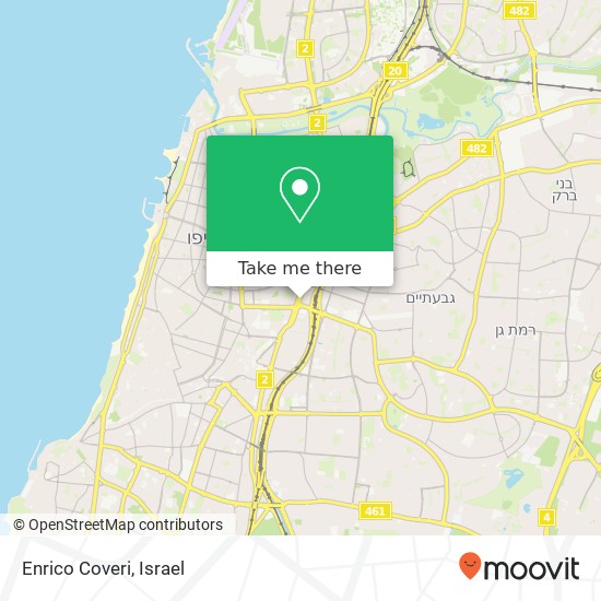 Карта Enrico Coveri, דרך מנחם בגין תל אביב-יפו, תל אביב, 67011