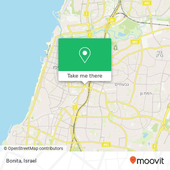 Bonita, דרך מנחם בגין תל אביב-יפו, תל אביב, 67011 map