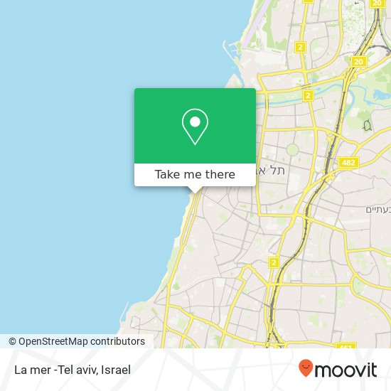 La mer -Tel aviv, טיילת שלמה להט לב תל אביב, תל אביב-יפו, 63303 map