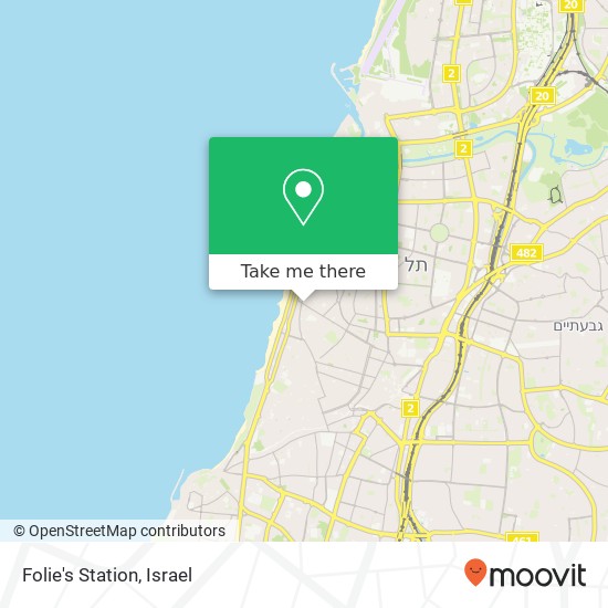 Карта Folie's Station, דר' חיים בוגרשוב הצפון הישן-האזור הדרומי, תל אביב-יפו, 63342