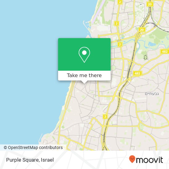 Карта Purple Square, מאיר דיזנגוף הצפון הישן-האזור הדרומי, תל אביב-יפו, 64396