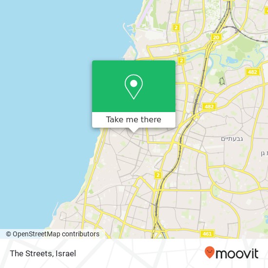 Карта The Streets, המלך ג'ורג' הצפון הישן-האזור הדרומי, תל אביב-יפו, 64337