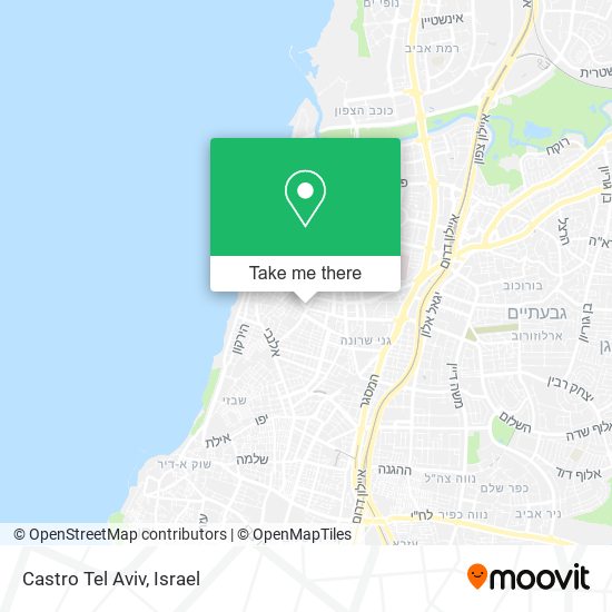 Карта Castro Tel Aviv