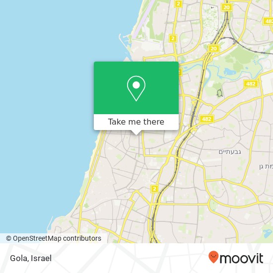 Карта Gola, שדרות מסריק תל אביב-יפו, תל אביב, 64165
