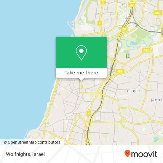 Карта Wolfnights, אבן גבירול 67 הצפון הישן-האזור הדרומי, תל אביב-יפו, 64362