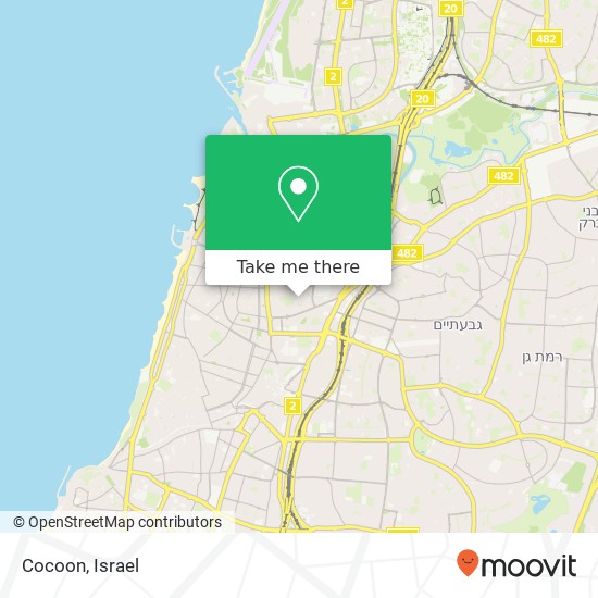 Карта Cocoon, הצפון החדש-האזור הדרומי, תל אביב-יפו, 60000