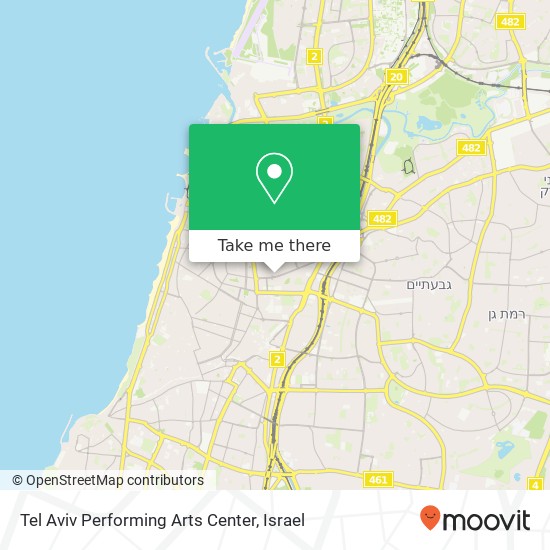 Tel Aviv Performing Arts Center map
