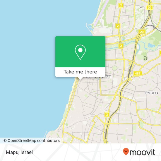 Карта Mapu, מאפו הצפון הישן-האזור הדרומי, תל אביב-יפו, 63577