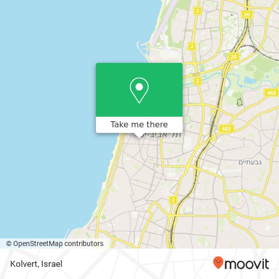 Kolvert, מאיר דיזנגוף הצפון הישן-האזור הדרומי, תל אביב-יפו, 64397 map