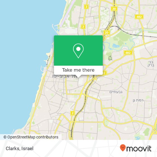 Clarks, ויצמן תל אביב-יפו, תל אביב, 64239 map