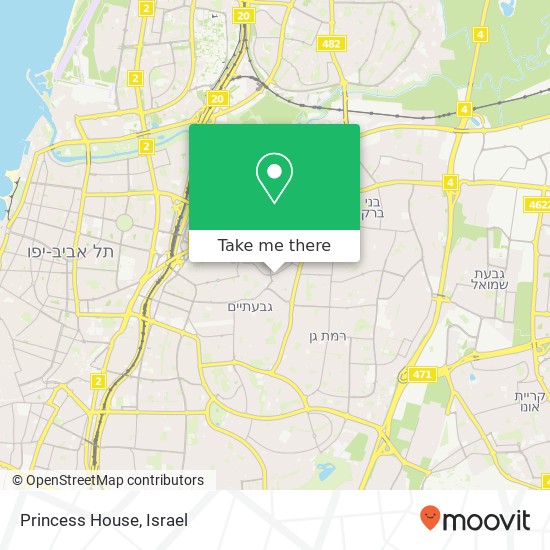 Princess House, קריניצי רמת גן, תל אביב, 52453 map