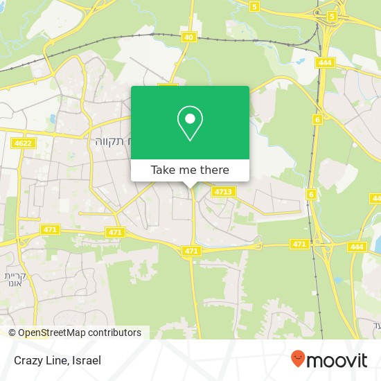 Crazy Line, פתח תקווה, 49000 map