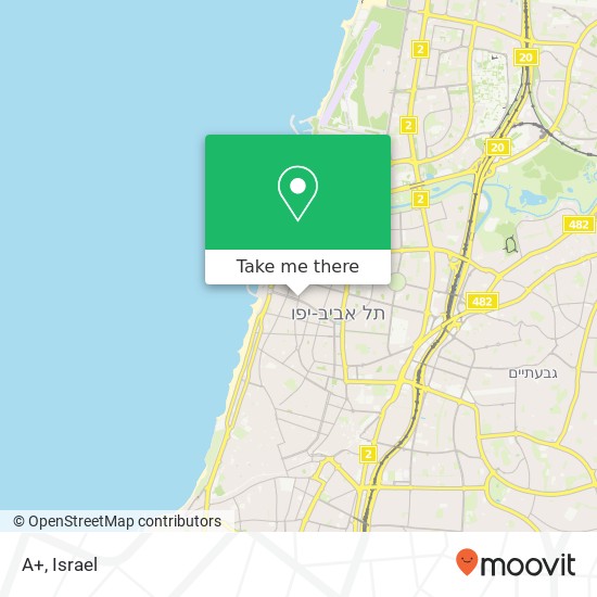 A+, מאיר דיזנגוף תל אביב-יפו, תל אביב, 63462 map