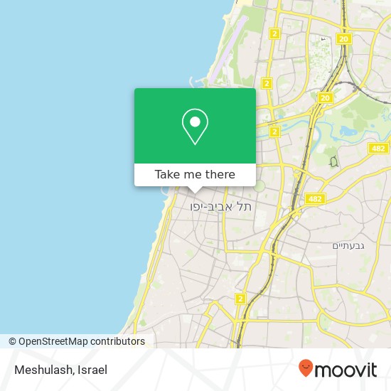 Карта Meshulash, מאיר דיזנגוף 168 הצפון הישן-האזור הצפוני, תל אביב-יפו, 63462