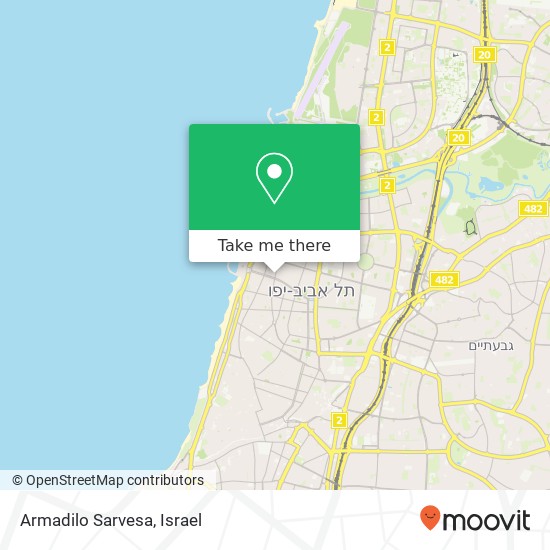Карта Armadilo Sarvesa, מאיר דיזנגוף הצפון הישן-האזור הצפוני, תל אביב-יפו, 63462