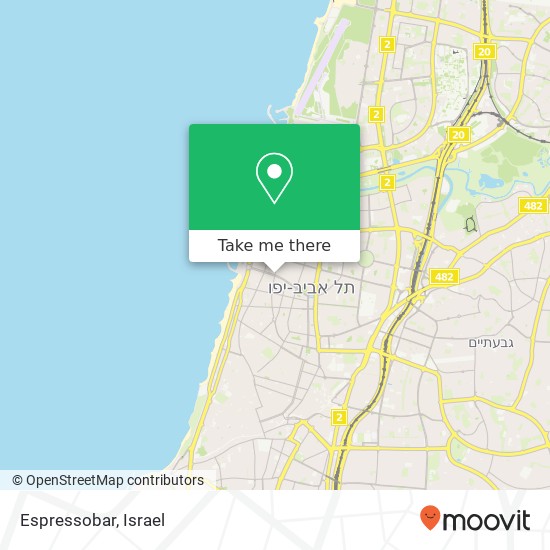 Карта Espressobar, מאיר דיזנגוף תל אביב-יפו, תל אביב, 63462